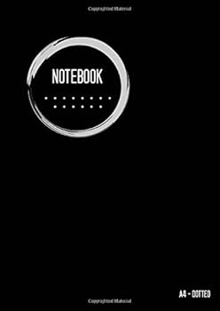 Paperback Dotted Notebook A4: Journal Notebook Black, Cool Circle Design, Blank, Dot Grid, Large, Soft Cover, Numbered Pages, No Bleed (A4 Dotted Notebook Journals) Book
