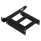 GETAJGHSD Mechanischer zum Schutz vor Vibration und Beschädigung aus Stahl in Schwarz Festplattenhalter Robuste HDD und SSD Montagehalterung für Computer Setup