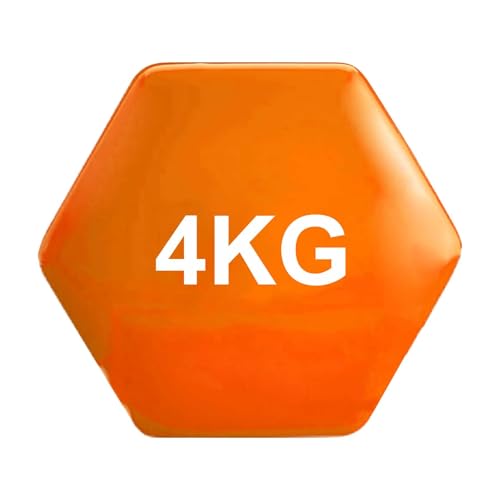 Image of Amazon Basics Vinyl Fixed Dumbbell Pair, 2 x 4Kg, Orange