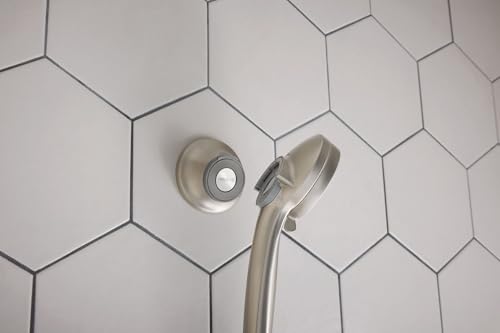 Image of Moen Spot Resistant Remote Dock for Magnetix Handheld Shower Head, Brushed Nickel Finish, 186117SRN 4 inches x 4.4 inches (Pack of 6)