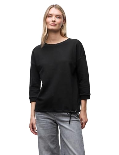 Street One 3228084 - Camiseta con Textura, Negro, 36 Mujeres