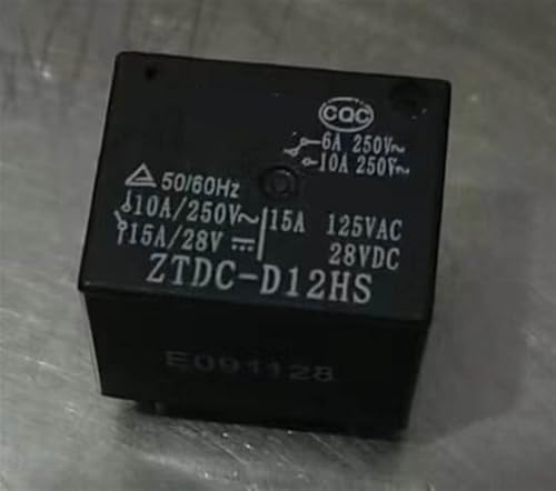 Relé 5 pines ZTDC-D12HS para reparar electrodomésticos y automatizar el hogar T73-1C-12V