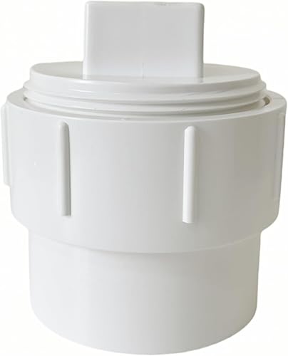Image of 3-Inch PVC Sewer Cleanout Cap with Adapter & coupling -White Removable Cap fitting for outdoor Drainage,waste, line & sewer systems- durable, easy to install (3 inches)