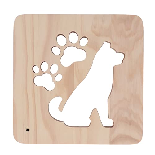 Lámpara de noche infantil diseño perro hueco luz blanca cálida USB miniatura 7