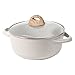 KASANOVA Casserole Induction 28cm(6,3L) avec Couvercle, Passe au Four, Poele Revêtement Antiadhésif Pour Tous Feux Dont Induction, Marmite à Soupe, Sans PFOS