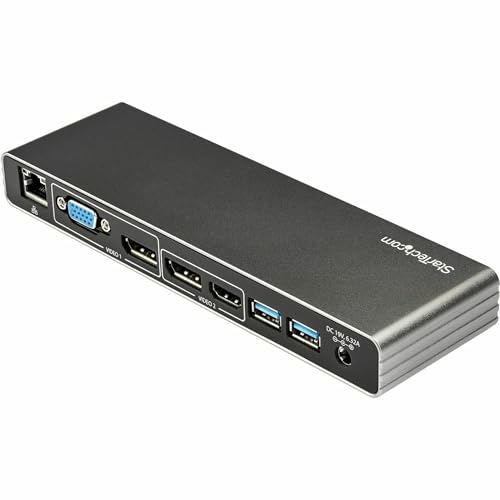 StarTech.com Dock Thunderbolt 3 pour PC portable Station d'Accueil TB3 à Double Écran Dual 4k 60Hz Displayport HDMI & VGA Power Delivery 2x USB A GbE Windows & Mac Neuf - vue 7