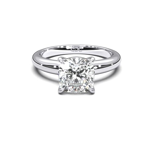 Central Diamond Center VOGUE Simulated diamond Solitaire Engagement Wedding Ring Solid Sterling Silver