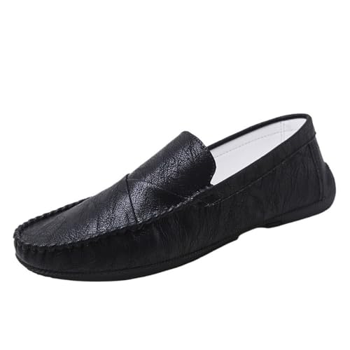 Mens Leather Loafers Slip On for Business Casual Office Work Wedding Comfortable Lightweight Dress Shoes