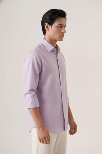 Image of CRYSTAL SKY Men Airy Linen Cotton Shirt Regular Fit Full Sleeves Solid Formal Shirt Stylish Daily Casual Office Wear