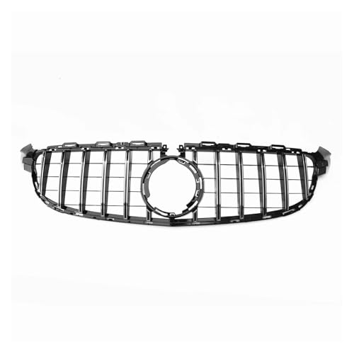 フロントグリルグリル メルセデスベンツ Cクラス W205 C63 C63S AMG 2019-2021専用 GTスタイル シルバー/ブラック アッパーバンパーフード メッシュグリッド(Sliver)