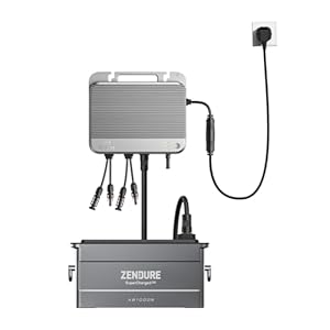 Zendure Plug en Play Thuisbatterij, SF800 met 1200W dubbele MPPT-ingang, 800W AC-ingang, 800W-uitgang, 2 AB2000S 3840 Wh capaciteit (Uitbreidbaar tot 11,52 kWh), TOU, APP