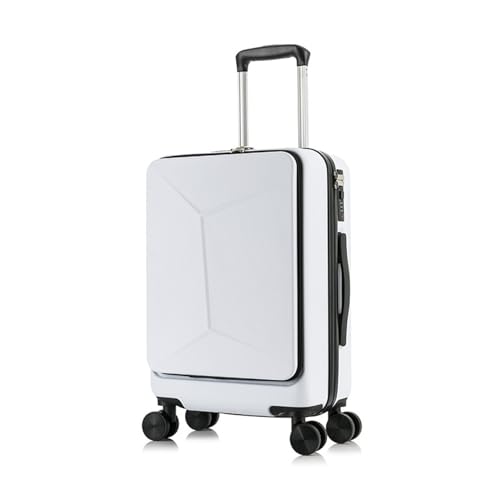 Luggage trolley case, front-opening, 360-degree swivel casters, silent, impact-resistant, waterproof, lightweight PC material, zippered carrying bag, overseas travel, business trip, admission to hosp