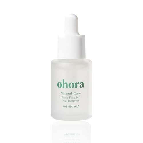 ohora Green Tea 3-in-1 Nail Remover Mini 5mL Travel size Non-Acetone Gentle Moisture-Retaining Formula with Green Tea Extract For Gel Press-On & Polish Nail Removal - NOT FOR INDIVIDUAL SALE