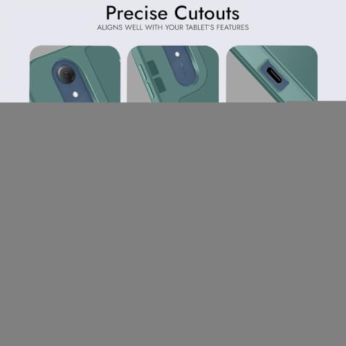 Image of Robustrion Case for Moto Pad 70 Pro 13 inch Cover Case with [Pencil Holder] [Soft Flexible Case] for Motorola Pad 70 Pro 13 inch Cover Case [Auto Sleep Wake Support] - Dark Green