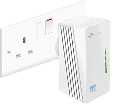TP-Link TL-WPA4220 V1.2 2-Port Add-On Powerline Adapter, Range Extender, Broadband/WiFi Extender, WiFi Booster/Hotspot, No Configuration Required, UK Plug (Renewed)