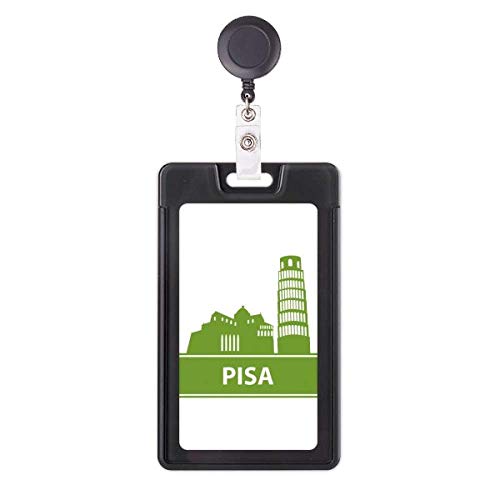 Porte-badge rétractable Pise Italie vert pour éviter la perte de badge au travail