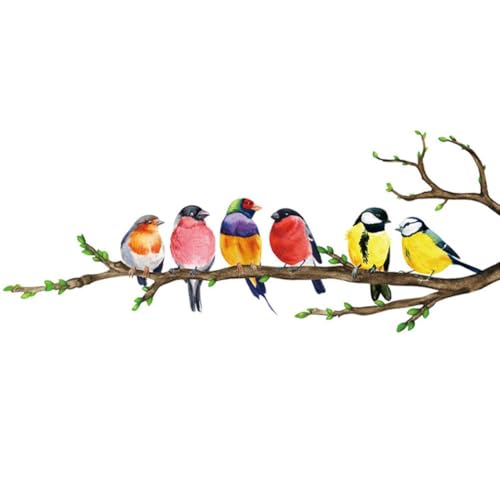30 x 60 cm Oiseaux Branche Stickers muraux pour chambre d'enfant Jardin d'enfants Papier peint mural autocollant X5J2