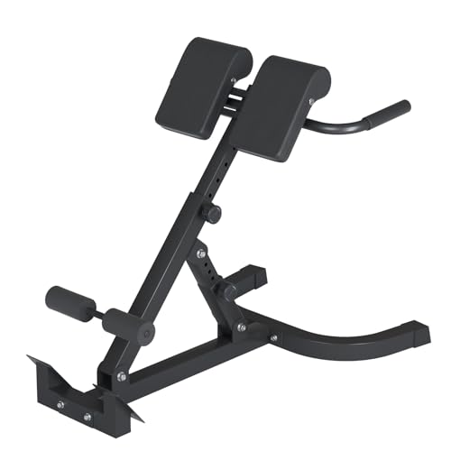 PORIYA Foldable Roman Chair with Steel Frame Fixed Angle Hyperextension Home Gym (Roman Chair with Steel Frame Fixed Angle)