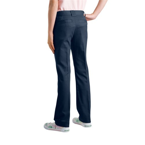 Dickies Big Girls' Stretch Slim Straight Pant, Black, 12 #TOP1