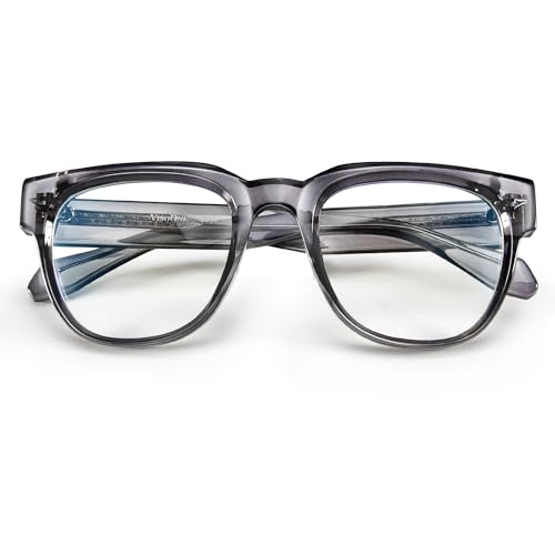 Image of VISOONE Square TR90 Blue Light Blocking Glasses with Anti Glare Computer Glass Woman and Men SAGE