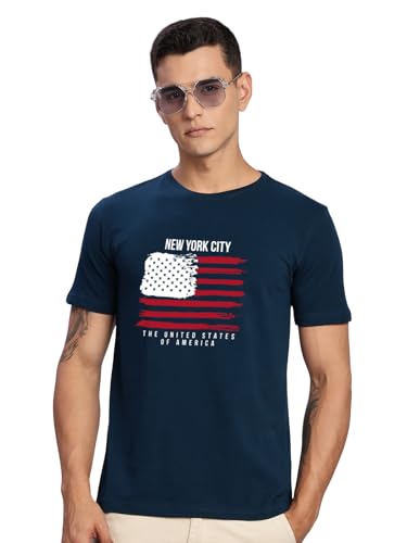 Image of ADRO Men's 100% Cotton Regular Fit T-Shirt