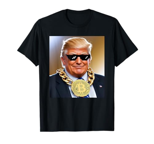 Kryptowährung Thug Donald Trump Meme.Gansta Crypto Bitcoin T-Shirt