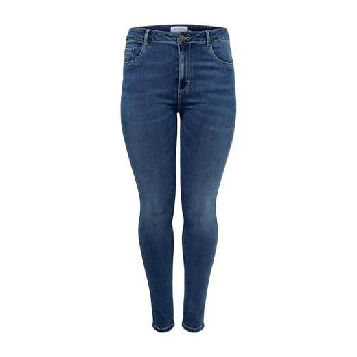 ONLY Carmakoma NOS Damen CARAUGUSTA HW SK DNM MBD NOOS Jeans, Blau (Medium Blue Denim Medium Blue Denim), 46/L34 (Herstellergröße: 46)