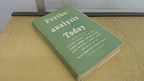 Psycho-Analysis Today B000O6FMDK Book Cover