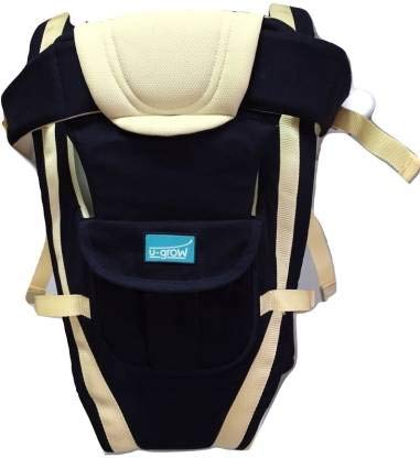 u-grow Newborn Four Way Baby Carrier Soft & Comfortable With Safety Belt And Wide Cushioned Straps (Dark Blue)