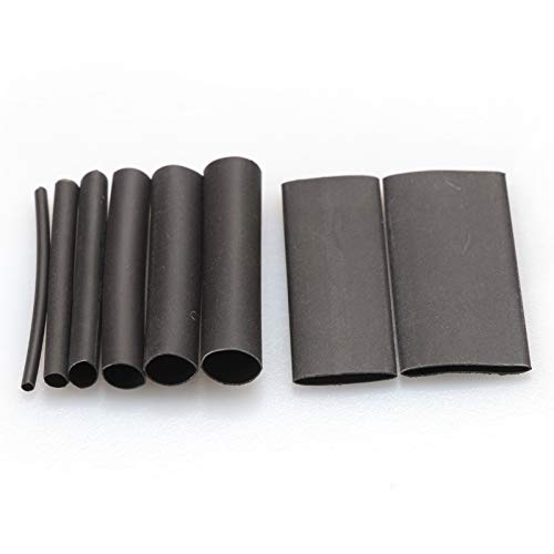 Assortiment thermorétractable noir ratio 2:1 avec 8 diamètres de tubes différents - 6