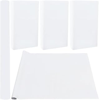 CRASPIRE Paño de Lino para Libros de 59 x 16.9.3 in Color Blanco para Libros A8-A(3) encuadernación de Tela Superficie de Papel Cubierta para Libros Álbumes de Recortes Archivos Bricolaje Protector
