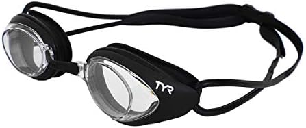 TYR Black Hawk Racing Goggles, Clear Matte Black, One Size