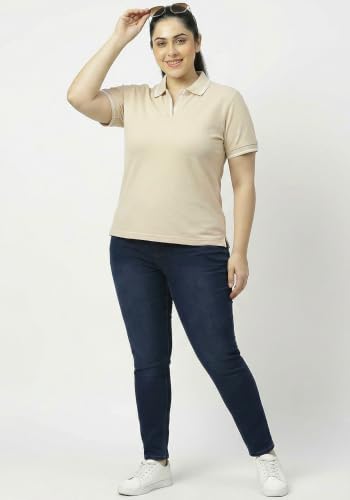 Image of Wear Your Opinion Women's Plus Size Tipped Collar Neck Polo Tshirt