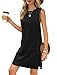 SAMPEEL Summer Dresses for Women 2025 Black Round Neck Casual Sundresses Beach Vacation Clothes M
