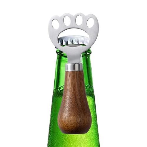 Abrebotellas de madera - Abrebotellas creativo con forma de pata de gato, abridor de botellas de gato divertido con forma de pata de gato, utensilios de cocina, abridor de botellas creativo con forma