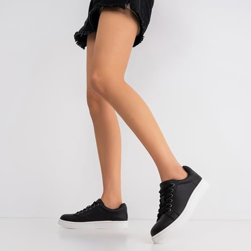 Image of Vepose Women's Lace-Up Walking Sneakers, Casual Low Top Shoes 8003