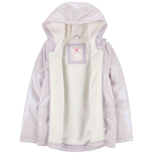 Image of Carter's Toddler & Little Girls' Midweight Fleece Lined Hooded Raincoat Rain Jacket