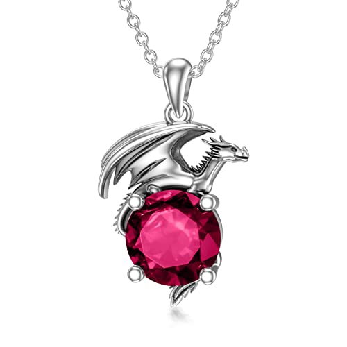 Pytali Dragon Necklace For Women/Men Sterling Silver Necklace With Birthstone Gift For Women/Men cover