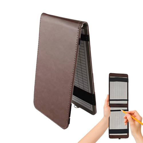 YFANITI Leather Golf Scorecard Holder,Score Card Holder Golf,Yardage Book Cover,Golf Scorecard Book...