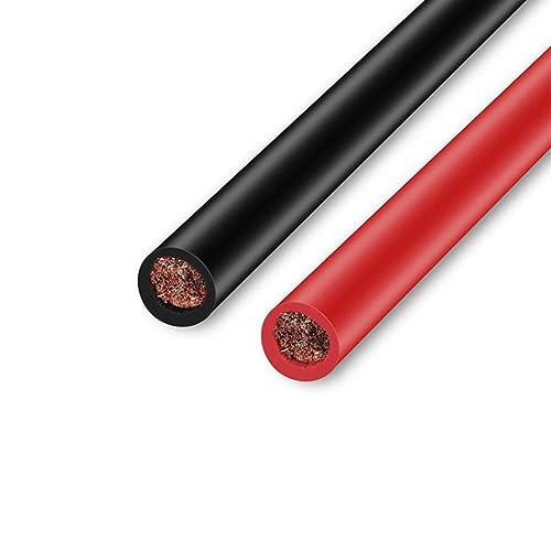 Cable Flexible Battery Connect Cable, 2pcs 50cm Copper Wire, Terminal Kit 5AWG 16 Square Cord with Lug, Battery Connection Cable Extension Connector