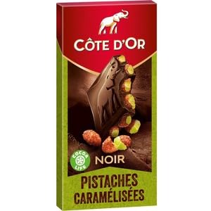 Cote dOr Chocolat Noir Pistache Caramelisees 180g Cote dOr Dark Chocolate Caramelized Pistachio 180g