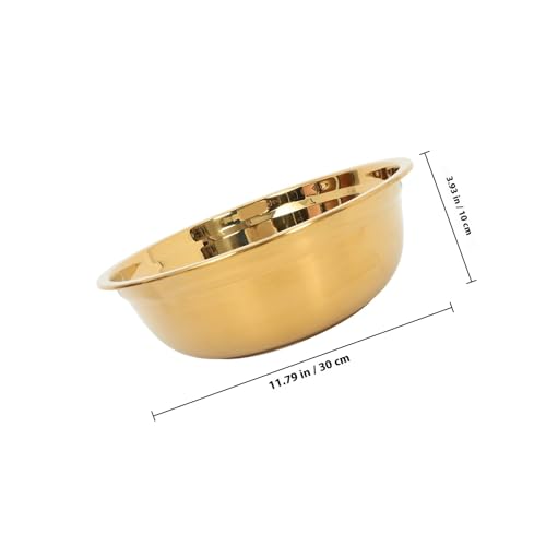 Tazón de acero inoxidable grueso 30 cm para lavado y mezcla miniatura 2