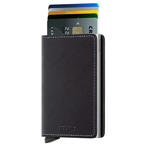 Secrid Slim Wallet Leather Black, RFID Safe Card Case Cover