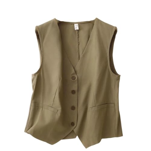 Women's Short Vest Sleeveless Waistcoat Casual Layering Outerwear Everyday Wear