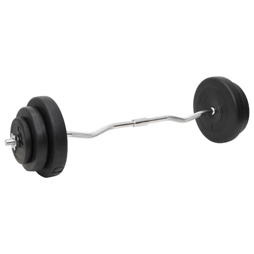 Zestaw hantli i sztangi z płytkami 60 kg, hantle ze stali chromowanej, waga cementowa powlekana tworzywem sztucznym, 2 x 10 kg, 4 x 5 4 2 1,25 zamków gwiazdowych, trening