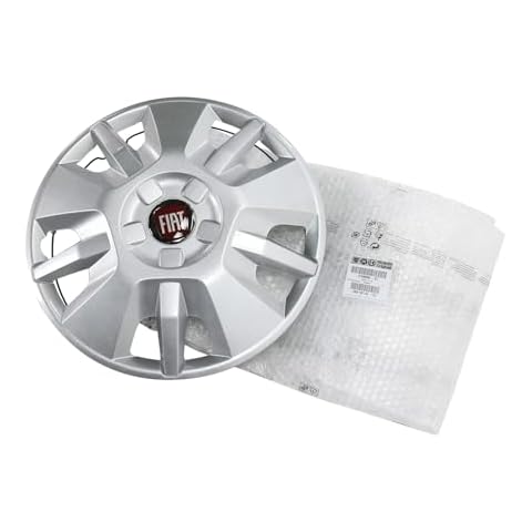 Fiat 15 Inch Wheel Trim with Red Emblem Cover