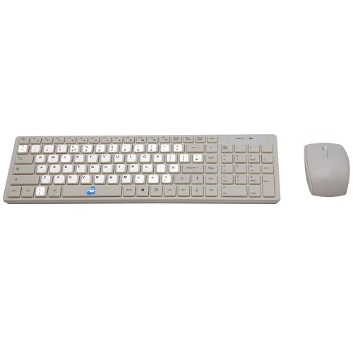 Kit clavier et souris sans fil QWERTY blanc Simpletek universel