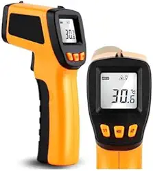 Termômetro Digital Infravermelho Culinário com Laser, 50ºC a 400ºC, Alta Precisão, Sem Contato, para Assados, Frituras e Alimentos