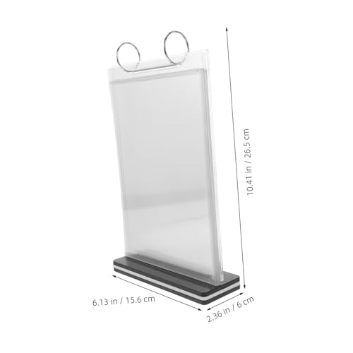 Alipis Card Holder Sign Display Flip Book Stand Paper Sign Holder Desktop Flip Organizer for Display
