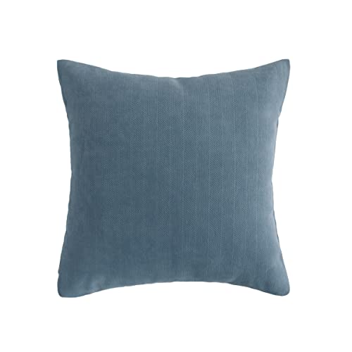2 Taies d'oreiller AMBERIS bleu 45x45 cm de style moderne sans insert